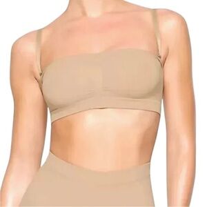 New Skims seamless sculpt bandeau bra size large color clay